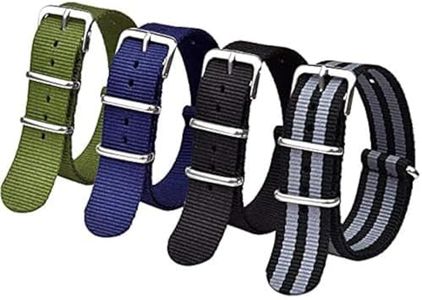 Ritche 20mm Nylon Straps Nylon Watch Bands Compatible with Timex Weekender Watch for Men Women (4 Packs)