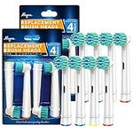 Replacement Brush Heads Compatible with Oral B- Sensitive Gum Care Electric Toothbrush Heads - Pk of 8 Alayna Sensitive Brushes- Fits Oral-b Braun 7000, Pro 1000, 9600, 500, 3000, 8000 Clean