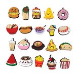 Croc Charms For Shoes, 20pack Food Pattern Style DIY Shoe Decoration Charms, Cute Pvc Cartoon Shoe Accessories, Fun Shoe Clips For Croc, Kids, Teens, Adults, Men, Women, Boys, Girls, Shoe Charms