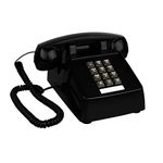 TelPal Landline Phones for Home Office Hotel School Corded Single Line Heavy Desktop Basic Telephone for Seniors Retro Classic Old Fashion Movie Decor Telephones with Loud Metal Bell Ringer (Black)