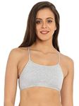 Jockey Women's Modal Crop Top 1351_Light Grey Melange_M