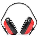 Yius Noise Reduction Safety Ear Muffs, SHC-5815 Adult Ear Defenders, Anti-Shock, Adjustable Hearing Protection Earmuffs for Shooting, Construction, Yard Work, Firework(red), One Size