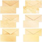 Best Paper Greetings 48-Pack Old Fashioned Vintage Envelopes for Writing Letters with 6 Decorative Antique Styles, Classic Blank Envelopes for Party Invitations, Home Stationery Supplies (8.7x4")