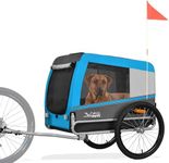 Veelar Pet Bike Trailer Bicycle Trailer for Small,Medium or Large Dogs, Dog Bicycle Carrier (Large, Blue)