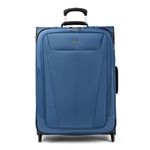 Travelpro Maxlite 5 Softside Expandable Upright 2 Wheel Luggage, Lightweight Suitcase, Men and Women, Ensign Blue, Checked-Medium 26-Inch, Maxlite 5 Softside Lightweight Expandable Upright Luggage