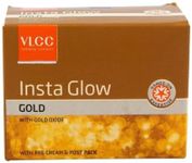 2 x VLCC Insta Glow Gold Bleach With Gold Oxide - Glowing, Radiant Fairness - 30g