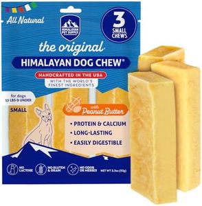 Himalayan Dog Chew Original Yak Cheese Dog Chews, 100% Natural, Long Lasting, Gluten Free, Healthy & Safe Dog Treats, Lactose & Grain Free, Protein Rich, Peanut Bits
