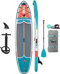 BOTE Drift 11.6 Inch Inflatable Military Grade PVC Stand Up Paddle Board SUP with Paddle, Fin, Leash, Backpack, Pump, and Repair Kit, Native