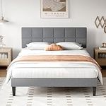 Sweetcrispy Full Bed Frame with Hea