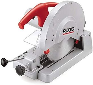 RIDGID 71687 614 Circular Saw, Dry Cut Saw Features Large 14-inch Carbide-Tipped Blades for Cutting Steel, Copper, Aluminum, Plastic or Wood, Silver/Red