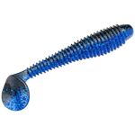 Strike King Lures, Rage Swimmer Soft Bait Lure, Freshwater, 3 1/4" Length, Blue Bug, Package of 8