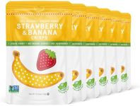 Nature's Turn Freeze-Dried Fruit Snacks, Strawberry Banana Crisps, Pack of 6 (0.53 oz Each)