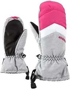 Ziener Guanti da sci per bambini LETTERO AS MITTEN GIUNOOR, impermeabili, traspiranti, grigio (melange), 4