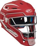 Rawlings | MACH Catcher's Helmet | Baseball | Junior (6 1/2" - 7") | Scarlet/White