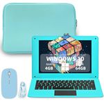 iSTYLE 10.1" Windows 10 Laptop with Office 365, Mini Laptop 4GB RAM 64GB SSD, Small Laptop Notebook Netbook with Laptop Bag, Mouse, Mouse Pad, Headphone