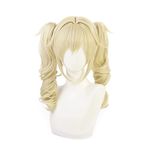 Anime Cosplay Wig Barbara Genshin Impact Wig Light brownish yellow short hair with Free Wig Cap for Comic Con, Cosplay show, Halloween