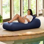 Jaxx Arlo Outdoor Bean Bag Sun Lounger | Pool Patio Chaise Recliner |, Indigo