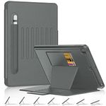 DAORANGE Case for iPad 9th / 8th / 7th Generation, iPad 10.2 Inch Case 2021/2020/2019, PU Leather Shockproof Magnetic Smart Case Cover with Pen Holder, 7 Angle Stand, Auto Sleep/Wake (Gray)