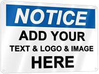 Custom Notice Signs Outdoor Metal -