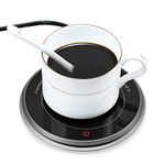 Wandefol Coffee Mug Warmer Electric Beverage Warmer, Touch Sensitive Button Switch Cup Heater Double Layer Design Office Home Use Tea Water Cocoa Soup Milk (UK Plug)