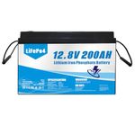 Deep cycle batteries,Lifepo4 battery 12.8V 200AH lithium iron phosphate Lithium leisure battery suitable for replacing lead acid batteries, solar power, emergency power, etc.