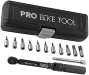 PRO BIKE TOOL 1/4 Inch Drive Click Bike Torque Wrench Set – 2 to 20 Nm – Bicycle Torque Wrench Maintenance Kit for Road & Mountain Bikes - Includes Allen & Torx Sockets, Extension Bar & Storage Box