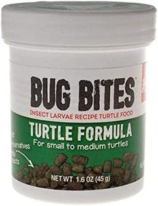 Fluval Bug Bites Turtle Food, Pellets for Small to Medium Sized Turtles, 1.5 oz., A6592, Brown