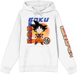 Bioworld Dragon Ball Z Goku Chibi Character Art Adult White Graphic Hoodie-Large