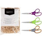 AmazonBasics Rubber Bands (3-1/2 x 1/16 Inch) + Multipurpose Office Scissors - Bundle