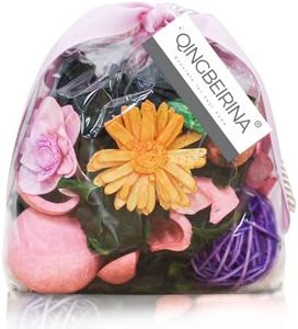 Qingbei Rina Potpourri Bags,Pink Potpourri Bowl Filler,Flower Scented Decorative Potpourri Dried Flowers,Home Fragrance Sachet of Petals, Vase Fillers(10 oz)