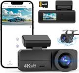 4K Dash Cam Front and Rear, WiFi Da