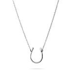 Sterling Silver Horseshoe necklace Lucky Horseshoe Charm Dainty Length 41 cm/16 inch+5cm Extender