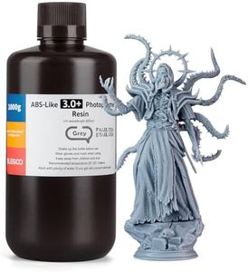 ELEGOO Résine ABS 3.0+, Gris 1000g, Résine Imprimante 3D Photopolymérisation Améliorée, Résistance à la Chaleur Supérieure, Durcissement Rapide, Haute Précision, Non Fragile