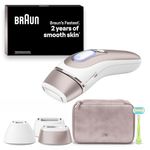 Braun Smart IPL Skin I Expert, at Home Hair Removal, Alternative for Laser Hair Removal, Smart IPL with Exclusive Free App, Venus Razor, 3 Smart Heads, 2 Years of Smooth Skin, Gift for Women, PL7253