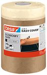 tesa Easy Cover UNIVERSAL Paper - 2in1 painter's masking paper with self-adhesive masking tape for painting and renovations - 20 m x 15 cm