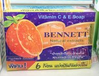 HANI PO™ 25g X 6 pcs Bennett natural extracts vita c & e soap - 150g -thailand