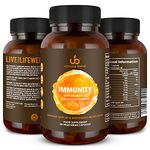 Ultimate Blend Immunity with Vitamin C, D, Zinc and Elderberry | Immune & Antioxidant Support | Boosts Energy, Supports Immunity | for Healthy Hair, Skin, Bones – 60 Vegan Capsules