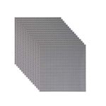 LVHERO Classic Baseplates Building Plates for Building Bricks 100% Compatible with All Major Brands-Baseplate, 10" x 10", Pack of 16 (Gray)