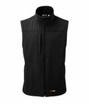 New Mens Softshell Bodywarmer Waistcoat Waterproof Windproof Fabric Thermally Lined Gillet Warm Comfortable Casual Sleeveless Jacket Soft Zipped Side Pockets Leisure Workwear Walking Black 3XL