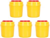 Cabilock 5pcs Sharps Container for Home Use and Professional Biohazard Needle and Syringe Disposal Small Portable Container for Travel