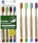 The Turtle Tribe Bamboo Eco Toothbrush, Family Value 4 Pack, Soft Bristles, Every purchase funds beach cleans to protect our precious oceans, natural and biodegradable handle