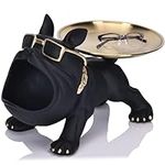 Black Bulldog Tray Statue Cool Bull