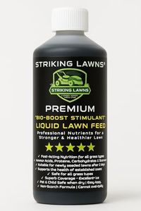 BIO-BOOST Lawn Feed by Striking Lawns – Spring Liquid Lawn Stimulant with Seaweed, Amino Acids & Proteins | Safe for New Seed & Established Grass | Pet & Child Safe | Covers 500m²