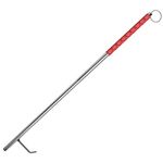 RAOMEIDE Outdoor Fire Poker for Fire Pit Camping Extra Long Fire Poker Stick for Fireplace Tools Indoor Campfire Firepit Poker Accessories (Red)