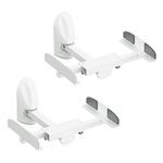 mahara White Universal Speaker Mounts - Pair of swivel & tilt speaker brackets - Side clamping - Max Weight 20Kg - Max swivel 130°- Max tilt 20°