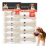 EXCITE BITES Pressed Rawhide Bones for Dog Treats | Dog Calcium Bone Dog Chewing Needs | 3Inch & 4inch Calcium Bone Treat for All Dogs | Combo Offer (3"-6Pcs)(4"-4pcs), 485 g (Pack of 2)