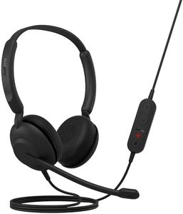 Jabra Evolve 10 Kabelgebundenes Headset mit geräuschunterdrückendem Mikrofon für PC/Laptop - USB-A-Einrichtung - TCO-Zertifiziert - Leichtes Design - Inline-Anruf-/Lautstärkeregler - Schwarz