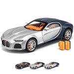 Invite Enterprise 1:24 Bugatti Toy Car, Atlantic Alloy Die Cast Cars Model Car For Kids Birthday Christmas Party Gift, Pull Back Toy Cars With Sound And Light ?Colors As Per Stock?