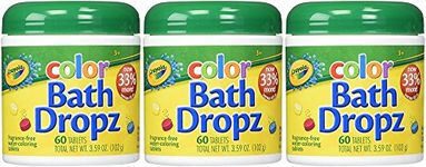 Play Visions Crayola Color Bath Dropz, 3.59 oz, 60 Tablets (3 Tubs)