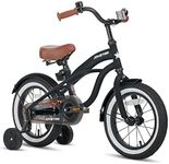 JOYSTAR 14 Inch Kids Bike with Training Wheels for Ages 3-5 Years Old Girls Boys Bike Toddler Bike Beach Cruiser Kids Bicycle Black